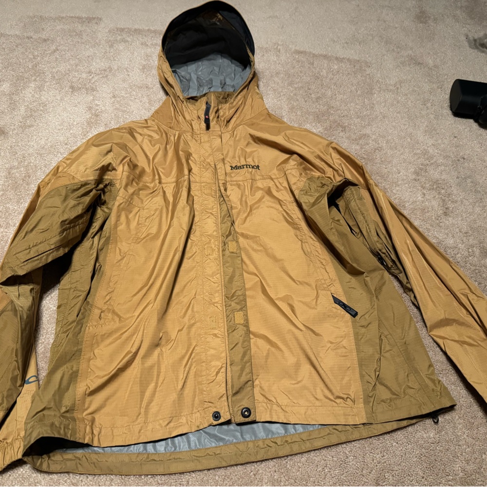 Marmot Precip Rain Jacket yellow/gold Men’s Large raincoat